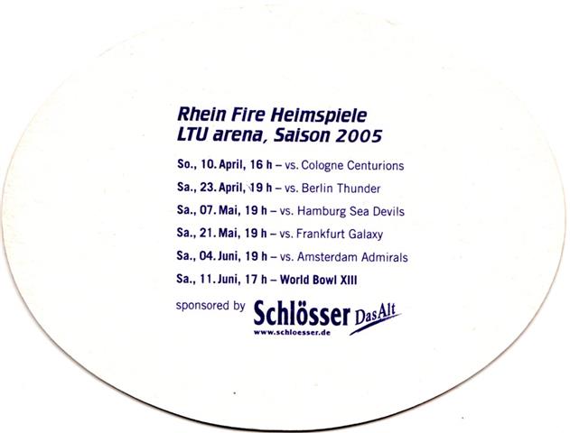 dsseldorf d-nw schlsser rheinfire 6b (oval195-heimspiele 2005-blau)